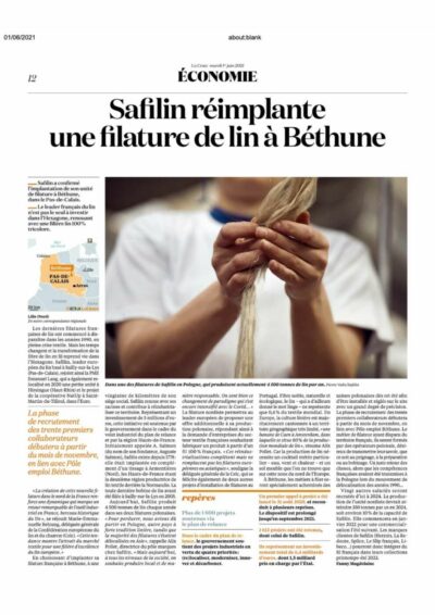 Safilin réimplante une filature de lin à Béthune