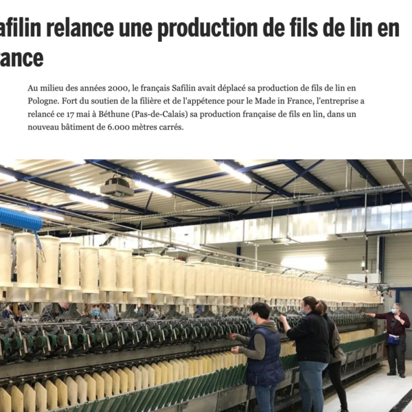 Safilin - Relance d'une production de fil de lin 100% français