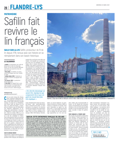 Safilin fait revivre le lin français /L'indicateur des Flandres/Safilin_1