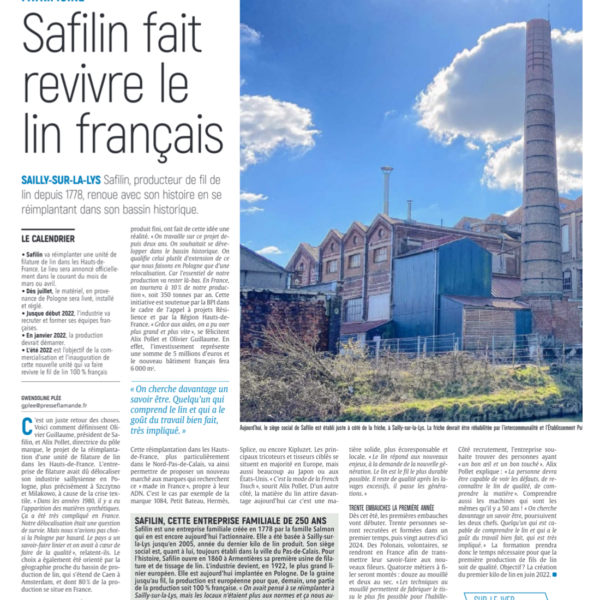 Safilin fait revivre le lin français /L'indicateur des Flandres/Safilin_1